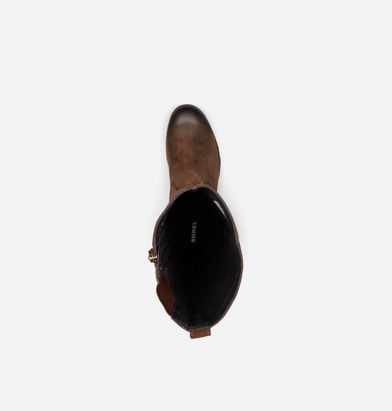 Sorel Dam Gummistövlar Svarta Brun - Emelie™ Tall Låga - HCR-276415